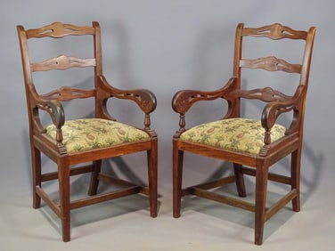 Pair of Bermuda Mahogany Chairs