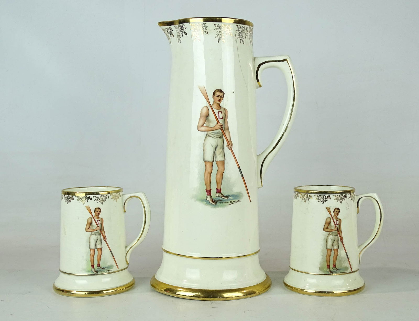 Cornell Pitcher and (2) Mugs (1 of 20)