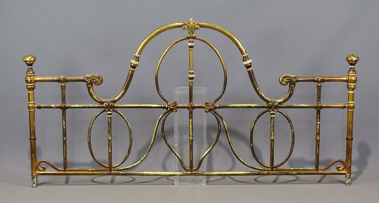 Brass Headboard: Brass headboard. 60" x 32". Provenance: Ed and Anita Holden Collection.