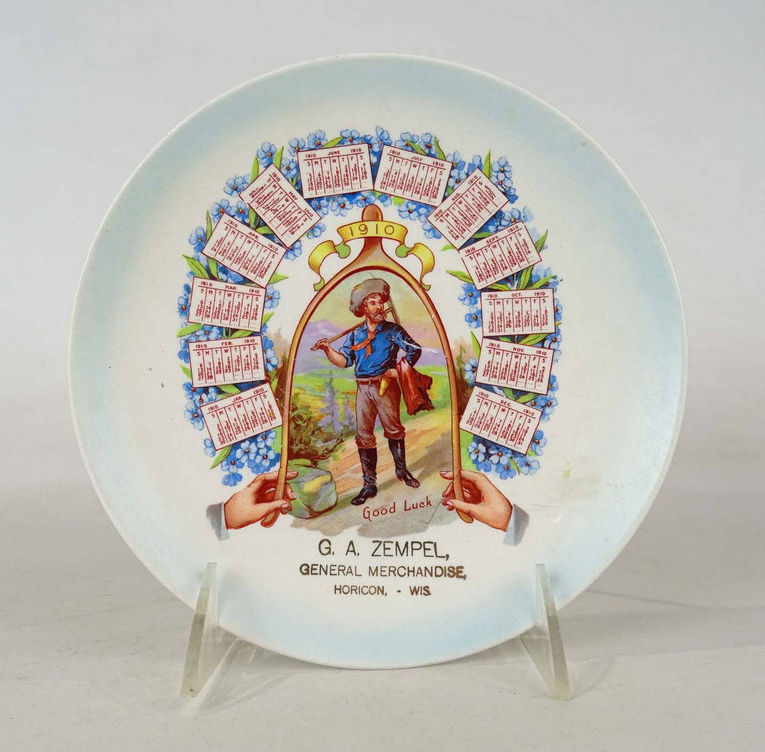1910 Calendar Plate Auction
