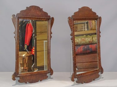 Pair Tiger Maple Mirrors