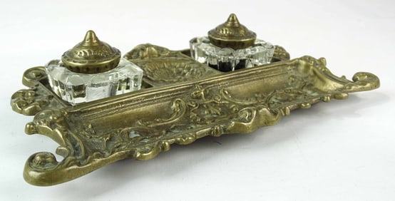Brass Inkwell