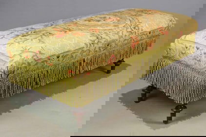 Needlepoint Seat Hall Bench