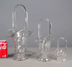 Victorian Clear Glass Baskets
