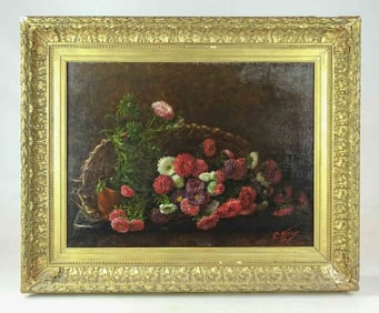 Painting: 19th c. Floral Subject