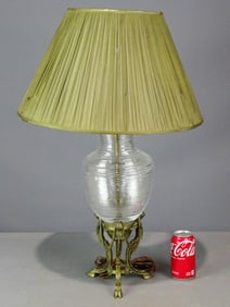 Brass and Glass Table Lamp