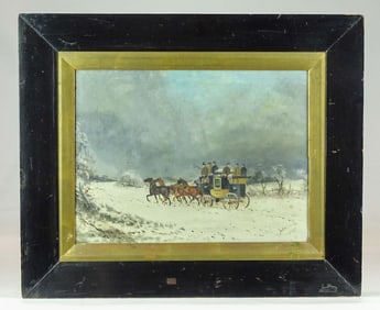Painting: 19th c. Winter Scene