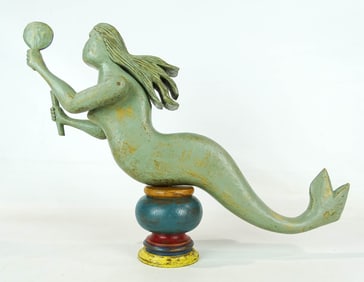 Folk Art Carved Mermaid