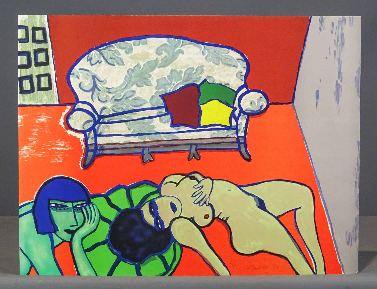 Guillaume Corneille (20th Century): Guillaume Corneille (20th Century), signed and dated unframed lithograph ('79). 26" x 19 1/2".