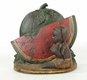 Boy Eating Watermelon Doorstop