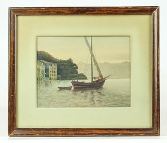 Watercolor Painting, Sailboat