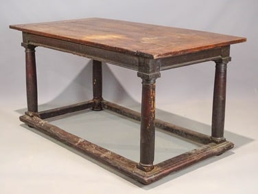 Early Continental Stretcher Base Table
