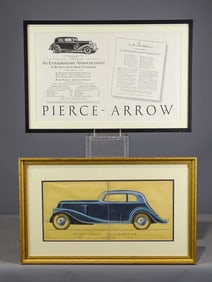 Pierce Arrow Club Brougham Line Drawing