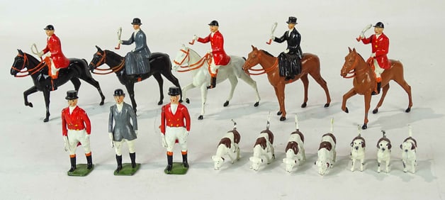 W. Britain Set (15 pcs) Fox Hunting