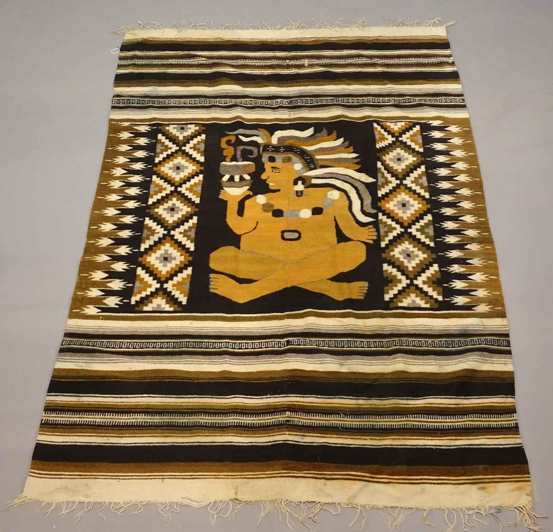 Flatweave Carpet: Flatweave carpet. 53" x 76".
