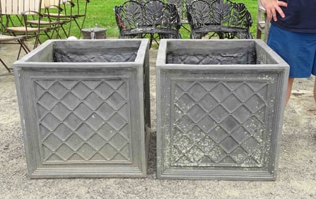 Pair Fiberglass Planters