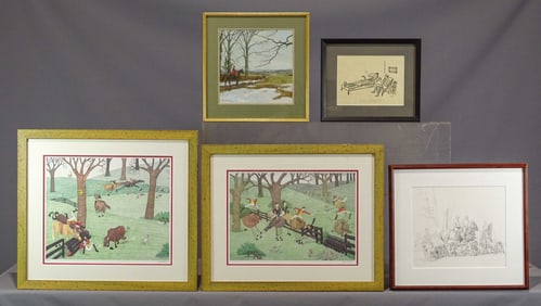 Equestrian Artwork Lot