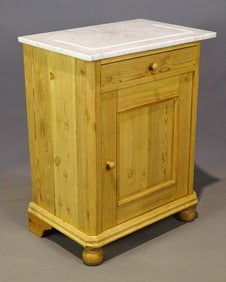 Marble Top Pine Commode