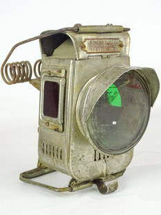 Gormully & Jeffery HTS Lamp: Gormully & Jeffery Rambler No. 1 hard tire safety lamp. 7" Ht.. Fair condition.