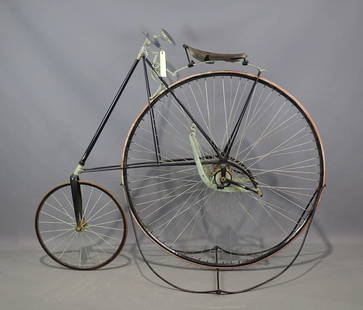 Pony Star High Wheel Bicycle: Pony Star 44" High Wheel bicycle. Mfg. H.B. Smith Co., Smithville New Jersey. Barn fresh condition. Provenance: Wayne & Kim Batten Collection.
