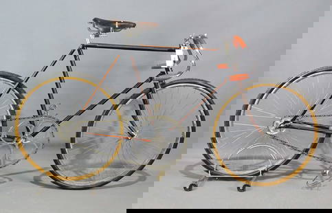 Flying Merkel Pneumatic Safety Bicycle: Flying Merkel Pneumatic Safety bicycle. 24" frame. Older restoration. Note large sprocket.