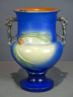 Roseville Vase: Tall Roseville vase. Barbara Packer collection. 15 1/2" Ht.. Good condition.