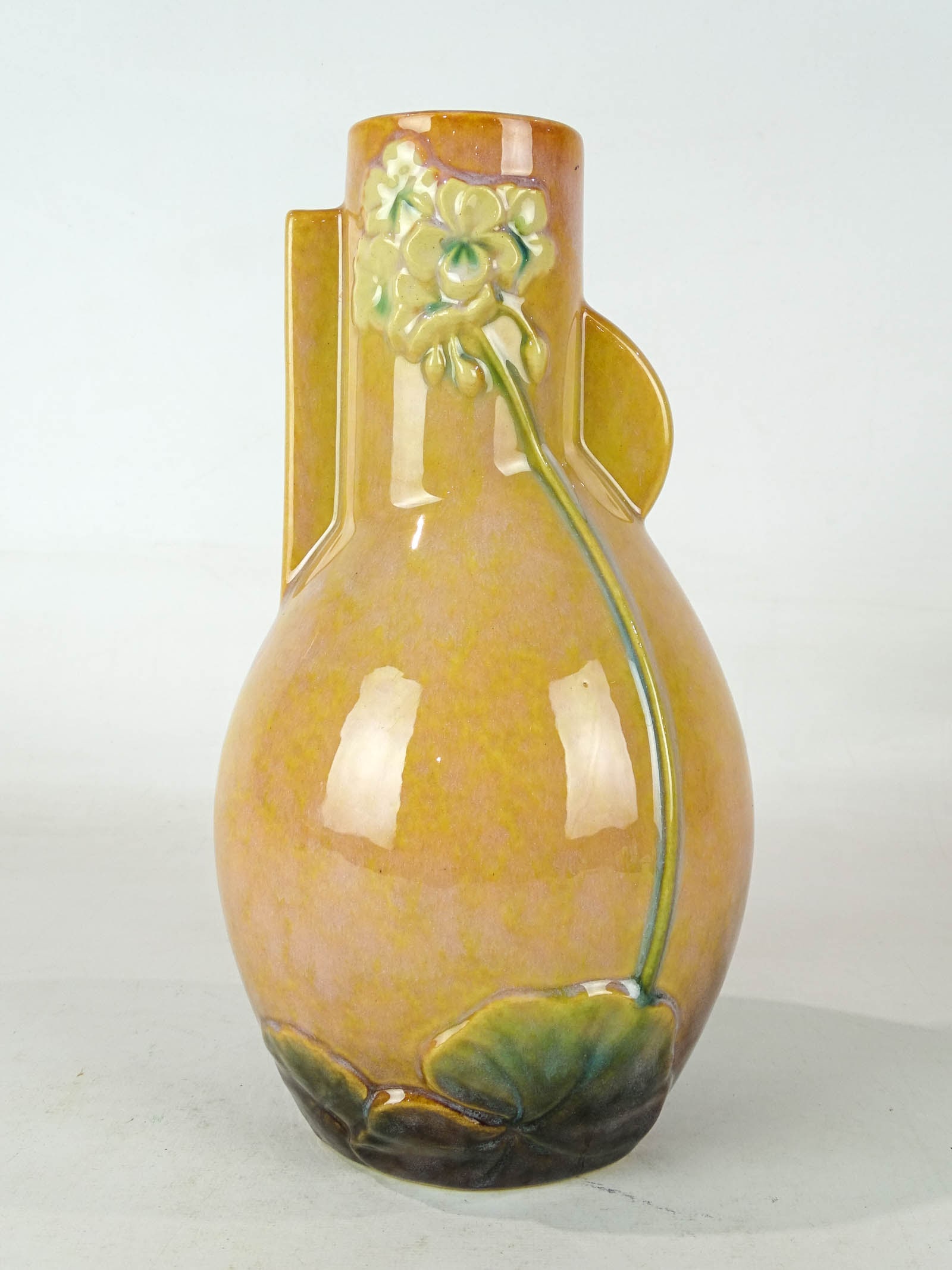 Roseville Vase: Roseville vase. 10 1/2" Ht.. Barbara Packer Collection. Good condition.