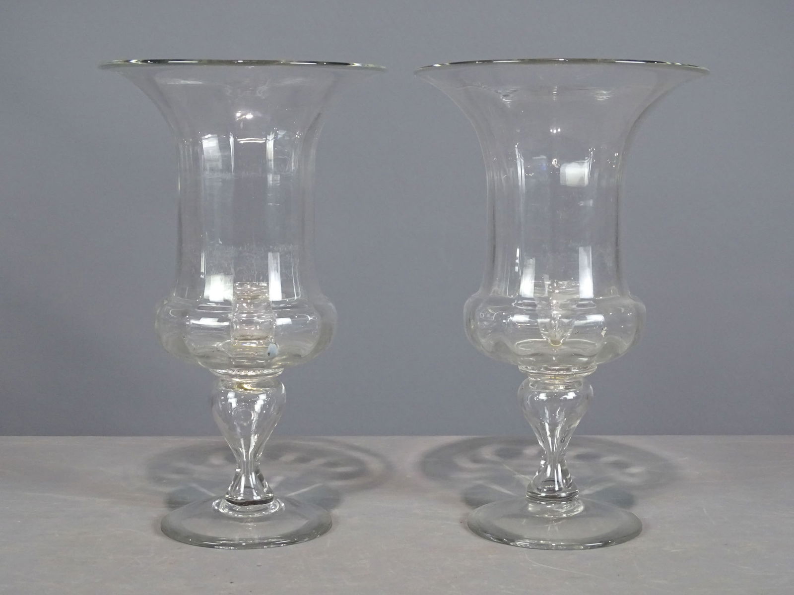 Pair of Clear Glass Candle Holders (1 of 5)