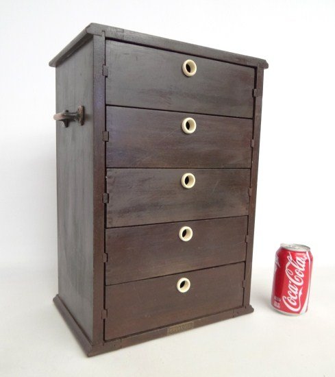 Apothecary Cabinet: Vintage apothecary cabinet with label "Cabinet By Churchill Chicago", 12" W 17" Ht.