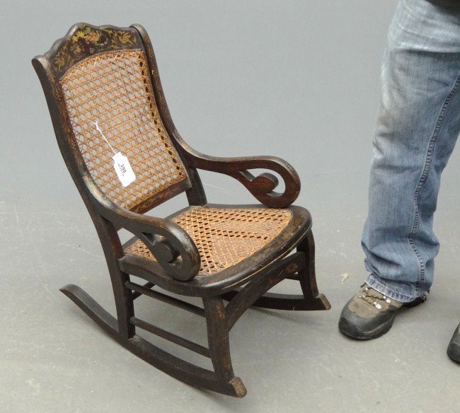 19th c. Child's Rocking Chair: 19th c. child's rocking chair in original paint decoration.