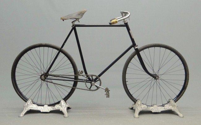 Keating Pneumatic Bicycle: C. 1894 Keating men's pneumatic, Keating Wheel Company, Holyoke, MA. Old tires, unique frame, restored.