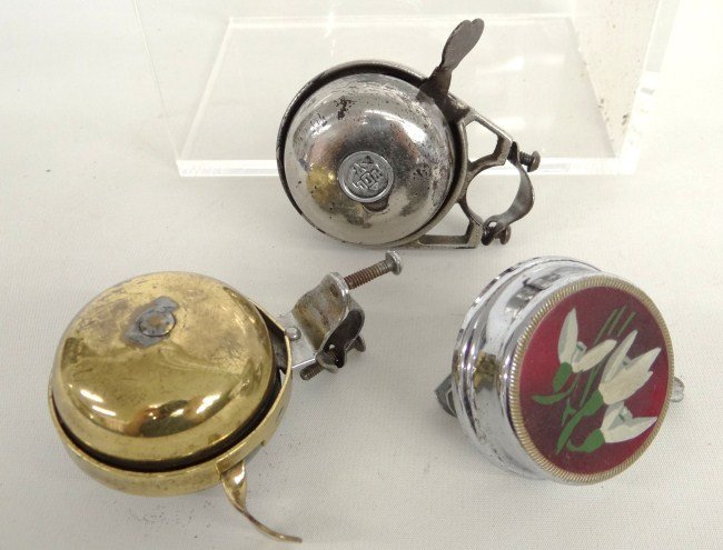 Bicycle Bell Lot: Lot of (3) bicycle bells.