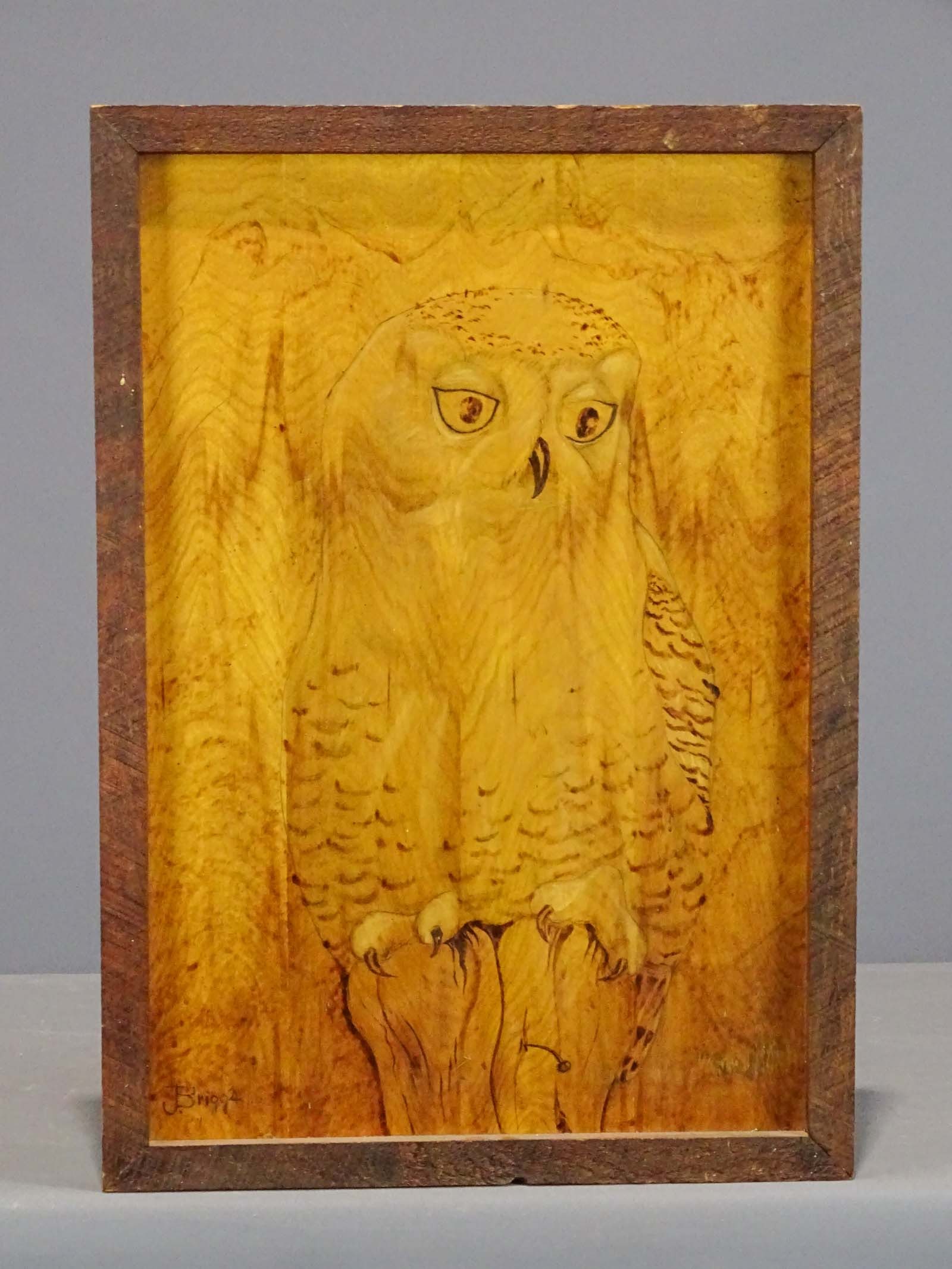 Flemish Art Owl Wall Hanging: Flemish style art owl wall hanging. 25 3/4" x 18".