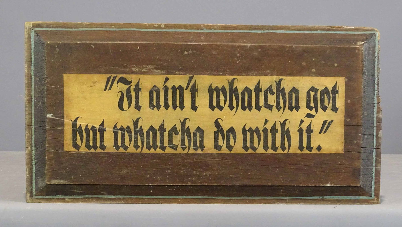 Early Painted Wall Motto (1 of 5)