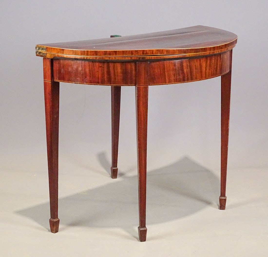 19th c. Hepplewhite Card Table (1 of 8)
