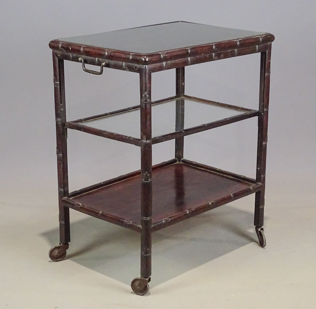 Vintage Rolling Bamboo Cart (1 of 6)