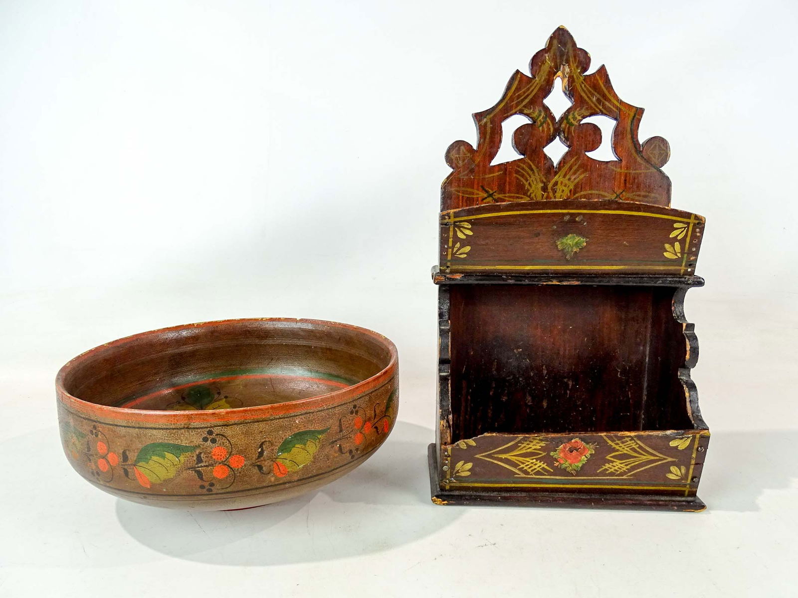 19th c. Wall Box and Bowl (1 of 10)