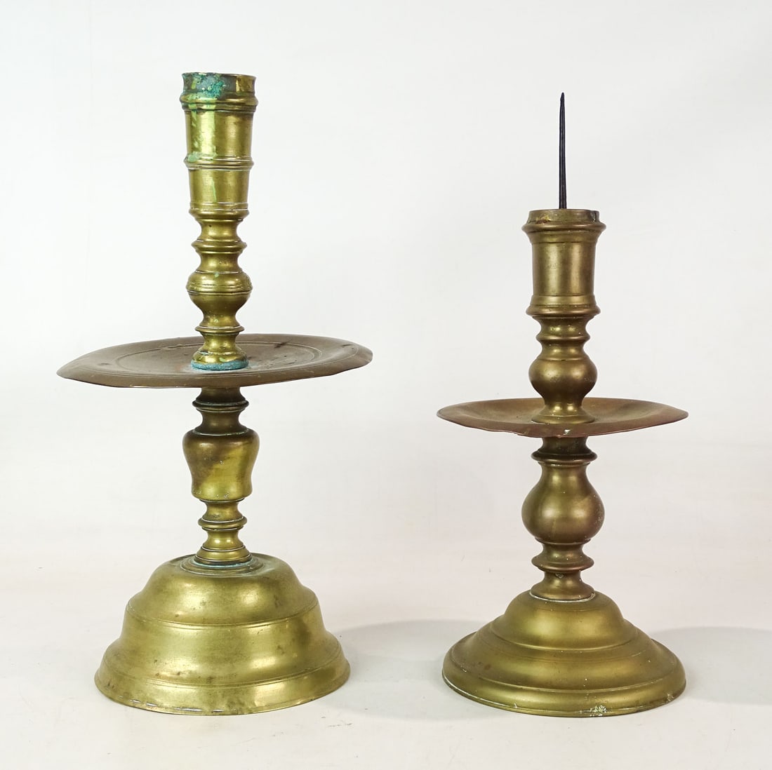 Two Large Brass Candlesticks (1 of 8)
