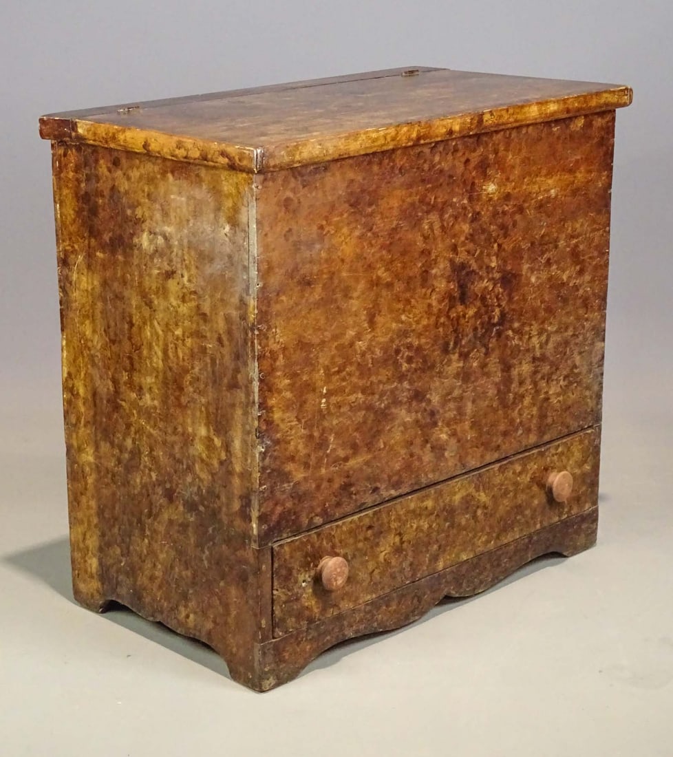 19th c. Paint Decorated Blanket Chest (1 of 13)