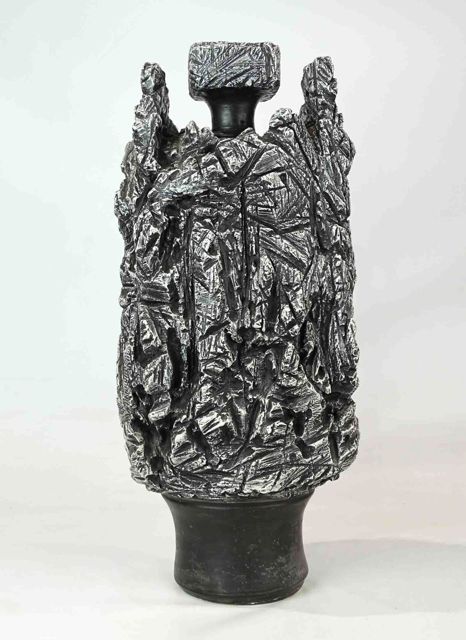 Regis Brodie (b. 1942): Regis Brodie (b. 1942), ceramic sculpture. 25" x 13 1/2" x 12 1/2". Signed and dated 2013 on bottom.