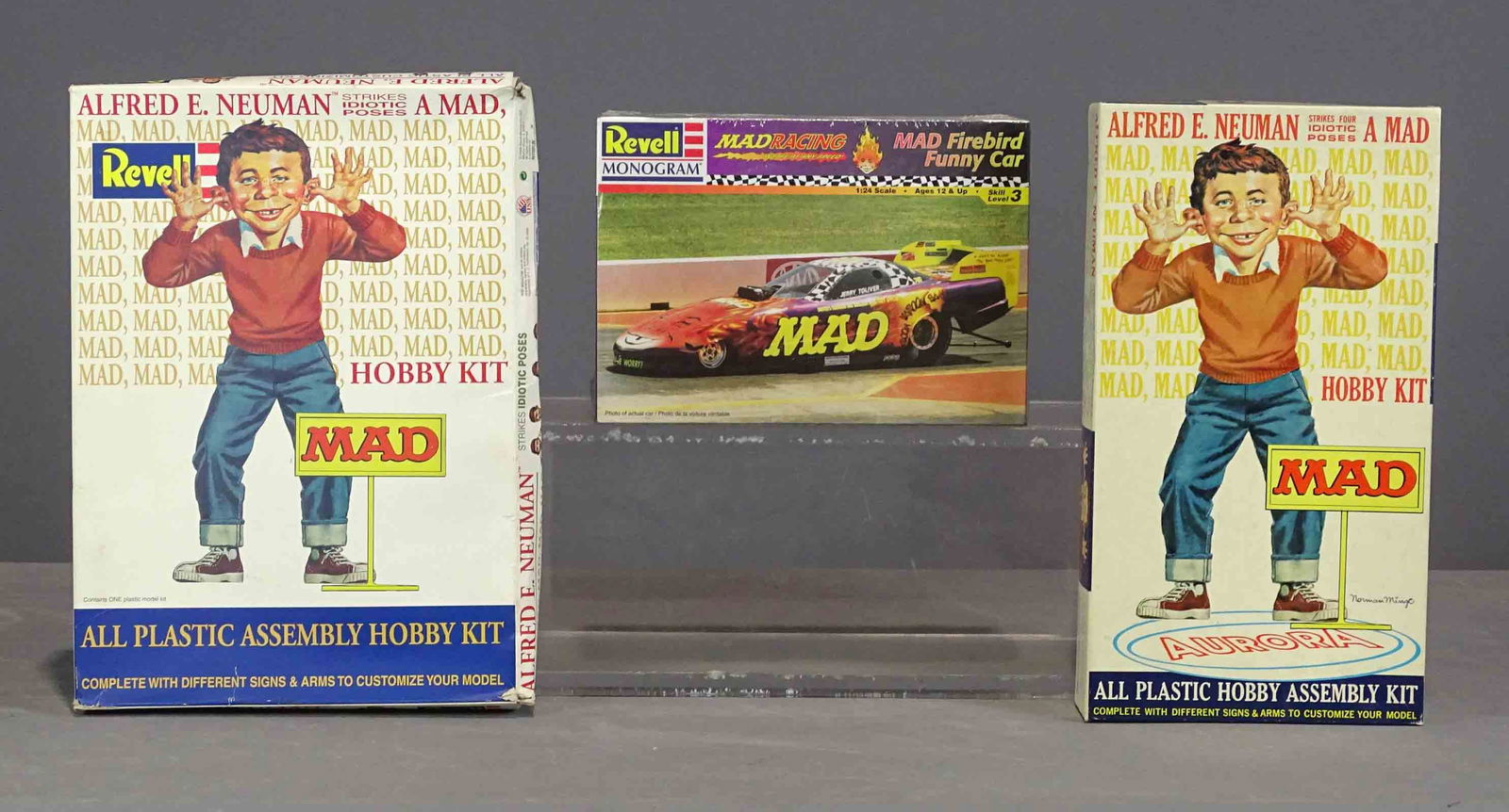 Mad Magazine Models: Lot (3) Mad Magazine models including (2) Revell and Aurora.