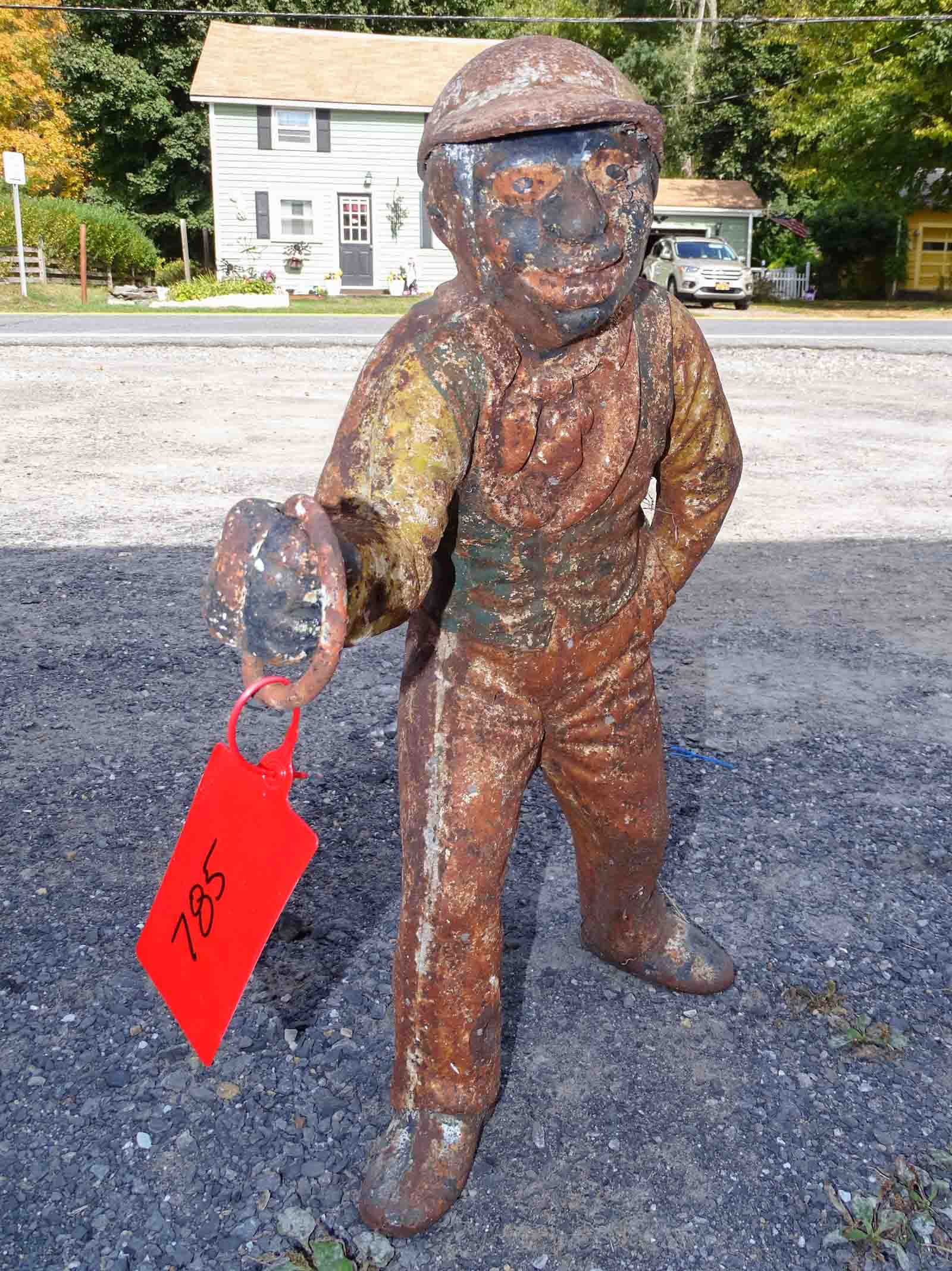 Cast Iron Jockey: Cast iron jockey. No base. 23" Ht..