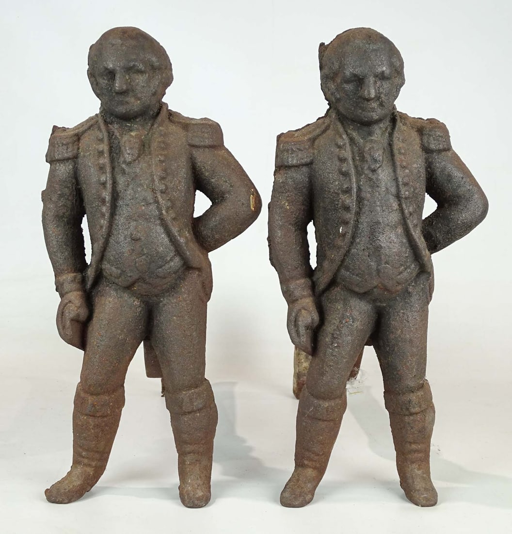 Pair George Washington Andirons (1 of 7)