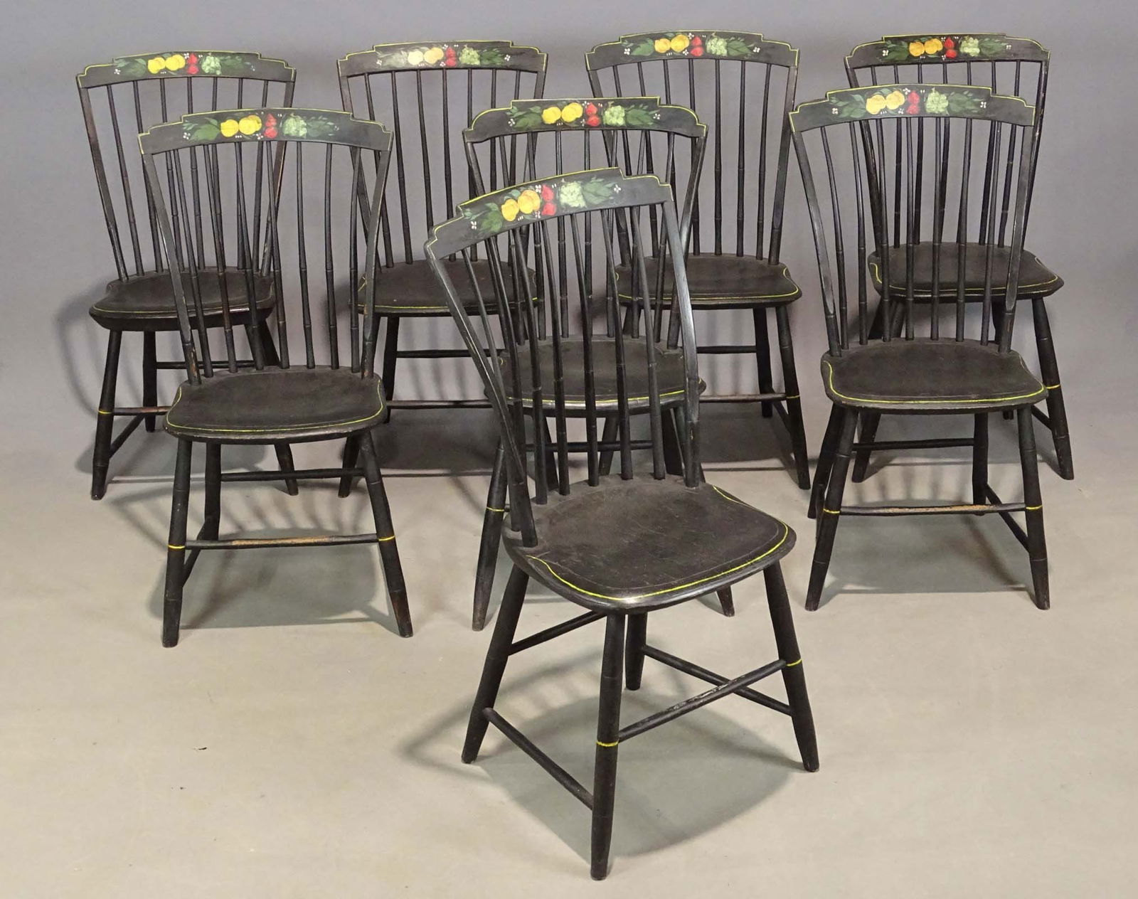 Set of (8) 19th c. Windsor Chairs (1 of 6)