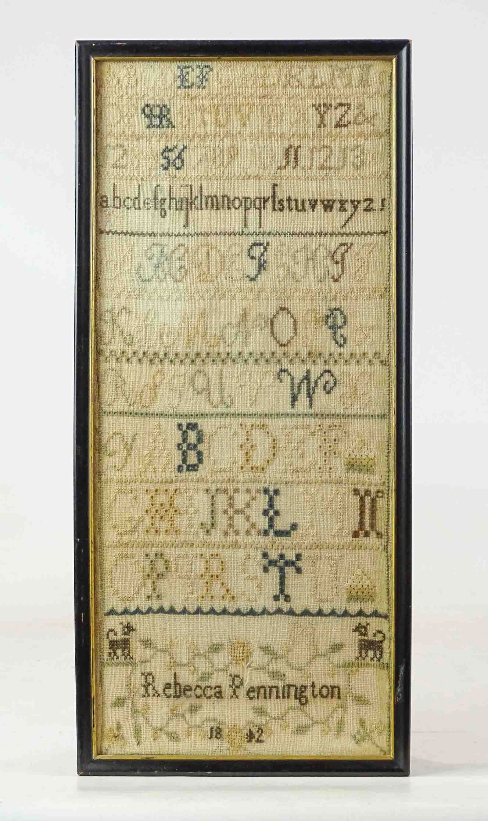 19th c. Needlework Sampler (1 of 6)
