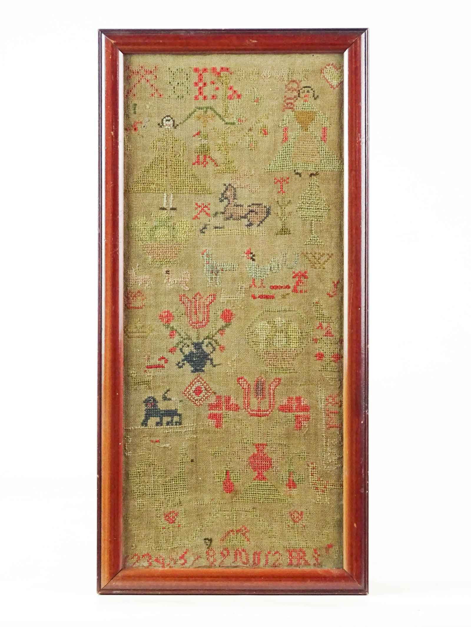 19th c. Needlework Sampler (1 of 7)