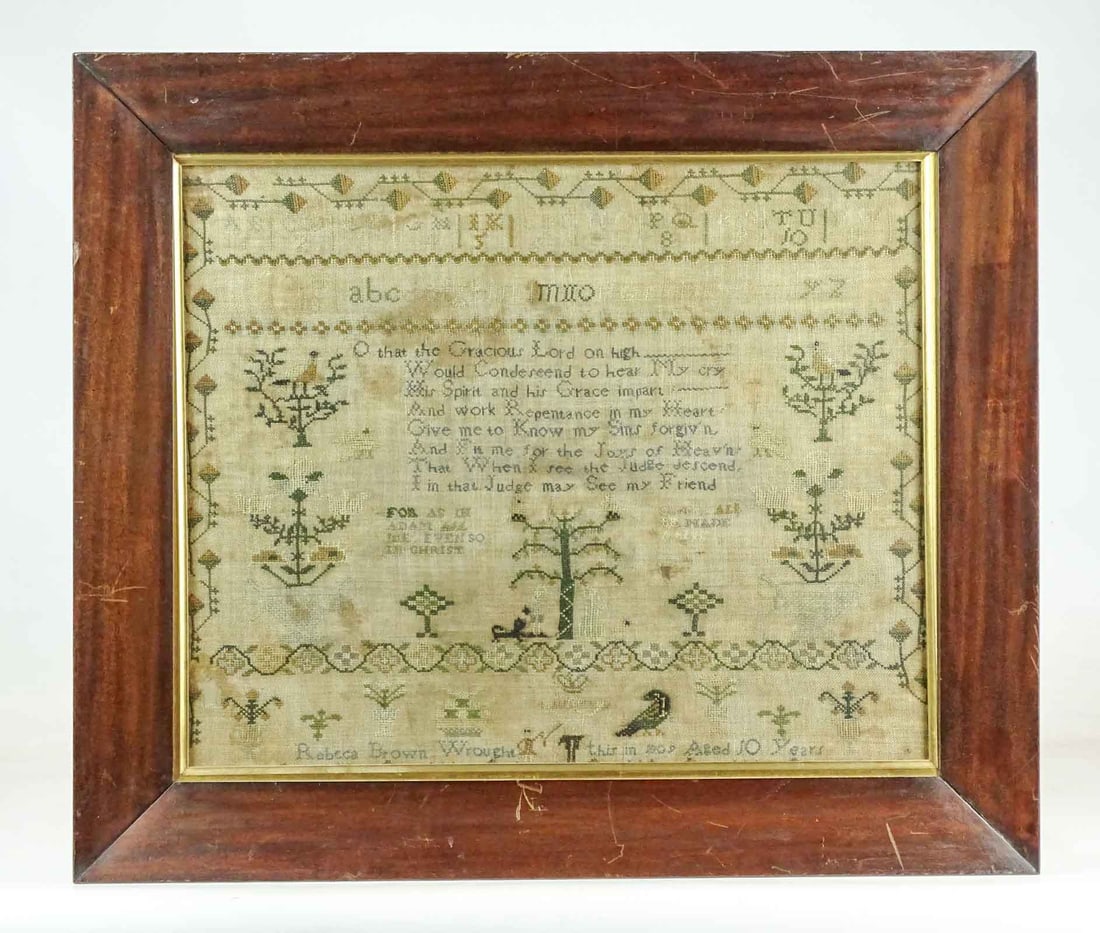 19th c. Needlework Sampler (1 of 8)