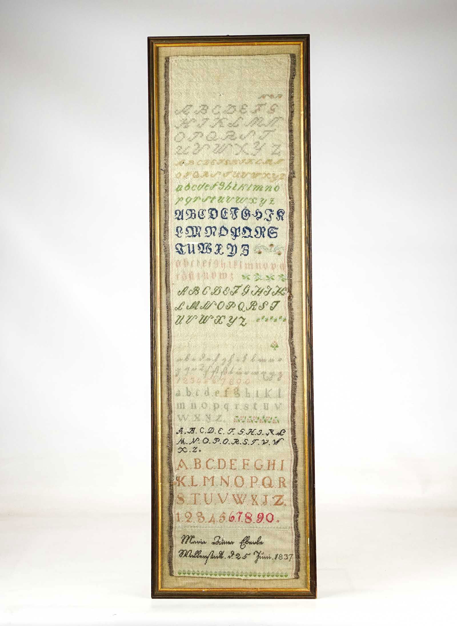 19th c. Needlework Sampler (1 of 10)