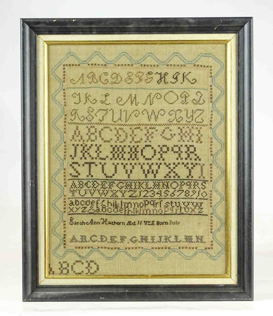 19th c. Needlework Sampler (1 of 8)