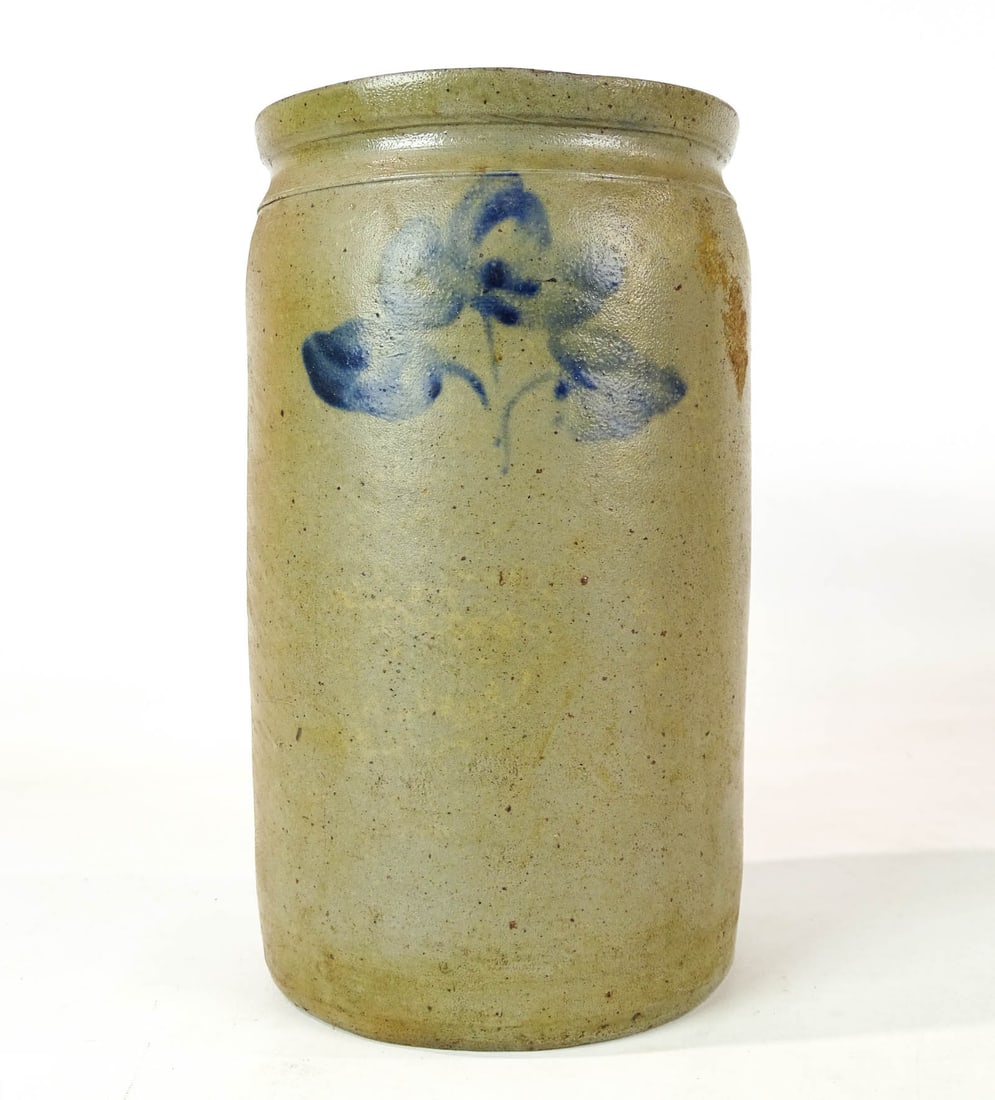 19th c. Stoneware Decorated Crock (1 of 10)
